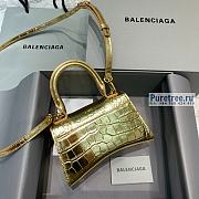 BALENCIAGA | Hourglass XS Handbag Crocodile In Gold - 19 x 8 x 21cm - 5