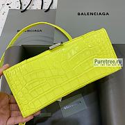 BALENCIAGA | Hourglass Small Handbag Crocodile In Lime Green - 23 x 10 x 14cm - 3