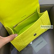 BALENCIAGA | Hourglass Small Handbag Crocodile In Lime Green - 23 x 10 x 14cm - 5