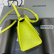 BALENCIAGA | Hourglass Small Handbag Crocodile In Lime Green - 23 x 10 x 14cm - 4