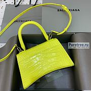 BALENCIAGA | Hourglass Small Handbag Crocodile In Lime Green - 23 x 10 x 14cm - 6