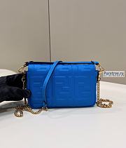 FENDI | Baguette Blue Nappa Leather Bag - 19 x 11.5 x 4cm - 3