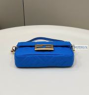 FENDI | Baguette Blue Nappa Leather Bag - 19 x 11.5 x 4cm - 4
