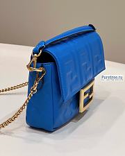 FENDI | Baguette Blue Nappa Leather Bag - 19 x 11.5 x 4cm - 6