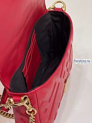FENDI | Baguette Red Nappa Leather Bag - 19 x 11.5 x 4cm - 3