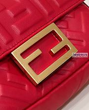 FENDI | Baguette Red Nappa Leather Bag - 19 x 11.5 x 4cm - 2