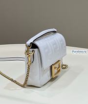 FENDI | Baguette Light White Nappa Leather Bag - 19 x 11.5 x 4cm - 2