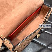 VALENTINO | Rockstud Spike Calskin Shoulder Bag Beige - 24 x 11 x 7cm - 4
