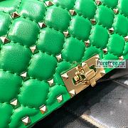 VALENTINO | Rockstud Spike Calskin Shoulder Bag Green - 24 x 11 x 7cm - 4