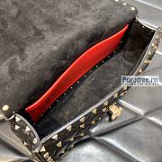 VALENTINO | Rockstud Spike Calskin Shoulder Bag Black - 24 x 11 x 7cm - 4