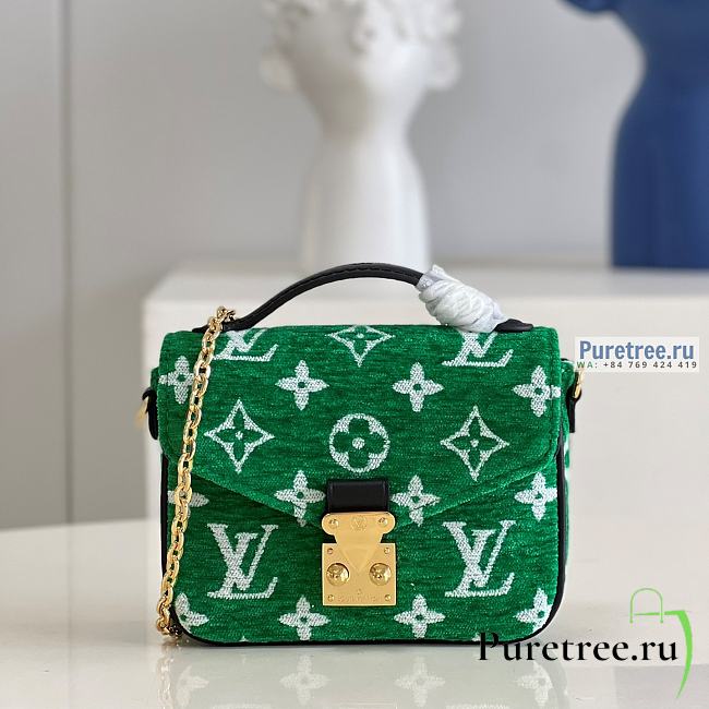Louis Vuitton | Micro Métis Green Monogram Jacquard Velvet M81494 - 14 x 11 x 3.5cm - 1