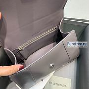BALENCIAGA | Hourglass Small Handbag In Grey Shiny Box Calfskin - 23 x 10 x 14cm - 5