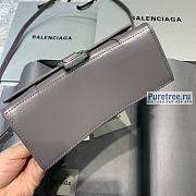 BALENCIAGA | Hourglass Small Handbag In Grey Shiny Box Calfskin - 19 x 8 x 21cm - 6