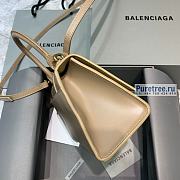 BALENCIAGA | Hourglass Small Handbag In Beige Shiny Box Calfskin - 23 x 10 x 14cm - 6