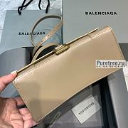 BALENCIAGA | Hourglass Small Handbag In Beige Shiny Box Calfskin - 23 x 10 x 14cm - 3