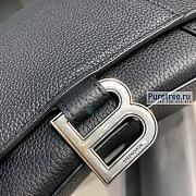 BALENCIAGA | Hourglass Small Handbag In Black Grained Calfskin - 23 x 10 x 14cm - 3