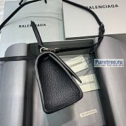 BALENCIAGA | Hourglass Small Handbag In Black Grained Calfskin - 19 x 8 x 21cm - 5