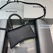 BALENCIAGA | Hourglass Small Handbag In Black Grained Calfskin - 19 x 8 x 21cm - 4
