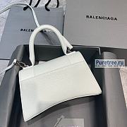 BALENCIAGA | Hourglass Small Handbag In White Grained Calfskin - 23 x 10 x 14cm - 2