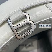 BALENCIAGA | Hourglass Small Handbag In White Grained Calfskin - 19 x 8 x 21cm - 6