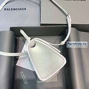 BALENCIAGA | Hourglass Small Handbag In White Grained Calfskin - 19 x 8 x 21cm - 2