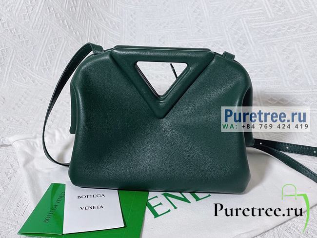 Bottega Veneta | Point Top Handle Bag Dark Green - 24 x 16 x 8cm - 1