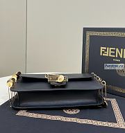 FENDI | Baguette Brooch Black Leather Bag 8BR80 - 28 x 7 x 15.5cm - 5