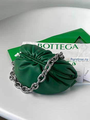Bottega Veneta | Mini Chain Pouch Belt Bag Green Leather - 22 x 13 x 5cm