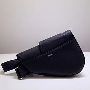 Dior Saddle White Smooth Leather Black 20 cm | 093 - 6