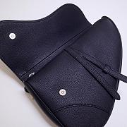 Dior Saddle White Smooth Leather Black 20 cm | 093 - 2