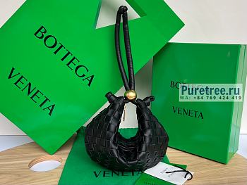 Bottega Veneta | Turn Black Lambskin - 29 x 19 x 3cm