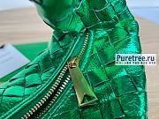 Bottega Veneta | Mini Intrecciato Metallised Leather In Parakeet - 28 x 23 x 8cm - 5