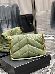 YSL | Puffer Medium Chain Bag In Pistache Quilted Lambskin - 35 x 23 x 13.5cm - 5