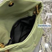 YSL | Puffer Medium Chain Bag In Pistache Quilted Lambskin - 35 x 23 x 13.5cm - 6