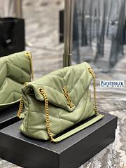 YSL | Puffer Medium Chain Bag In Pistache Quilted Lambskin - 35 x 23 x 13.5cm - 4