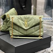 YSL | Puffer Small Chain Bag In Pistache Quilted Lambskin - 29 x 17 x 11cm - 1