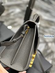 YSL | Cassandra Medium Top Handle Bag In Fog Grain Leather - 24.5 x 20 x 11.5cm - 4