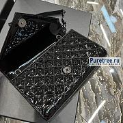YSL | Envelope Small Bag In Black Matelassé Patent Leather 24 x 17.5 x 6cm - 2