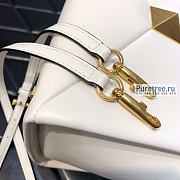 VALENTINO | Medium One Stud White Nappa Handbag - 27 x 22 x 14cm - 4