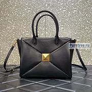 VALENTINO | Medium One Stud Black Nappa Handbag - 27 x 22 x 14cm - 1