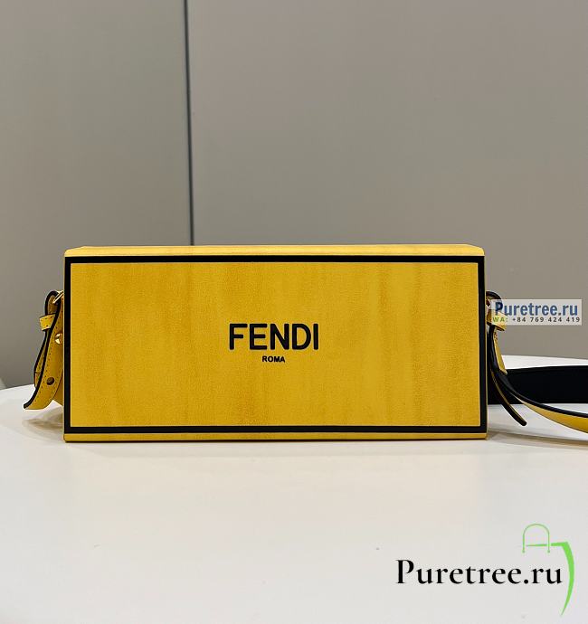FENDI | Horizontal Box Yellow Leather Bag - 24 x 5 x 10.5cm - 1