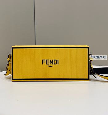 FENDI | Horizontal Box Yellow Leather Bag - 24 x 5 x 10.5cm