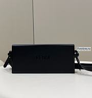 FENDI | Horizontal Box Black Leather Bag - 24 x 5 x 10.5cm - 1