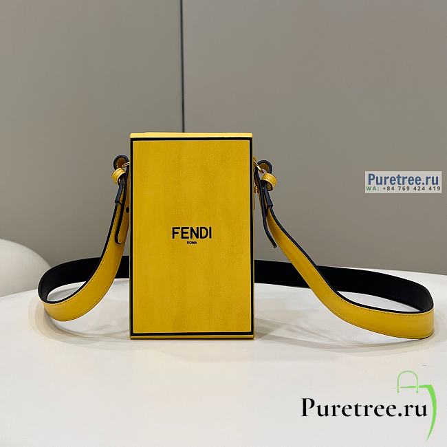 FENDI | Vertical Box Yellow Leather Bag - 10.5 x 7 x 17cm - 1
