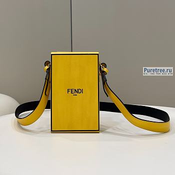FENDI | Vertical Box Yellow Leather Bag - 10.5 x 7 x 17cm