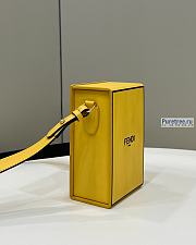 FENDI | Vertical Box Yellow Leather Bag - 10.5 x 7 x 17cm - 5