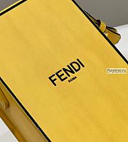 FENDI | Vertical Box Yellow Leather Bag - 10.5 x 7 x 17cm - 2
