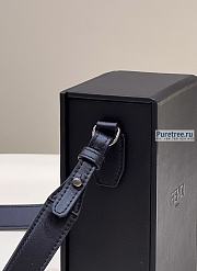 FENDI | Vertical Box Black Leather Bag - 10.5 x 7 x 17cm - 2