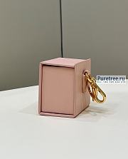 FENDI | Key Charm Pink Leather Key Case - 6.7 x 5.1 x 6.7cm - 4