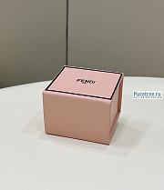 FENDI | Key Charm Pink Leather Key Case - 6.7 x 5.1 x 6.7cm - 5